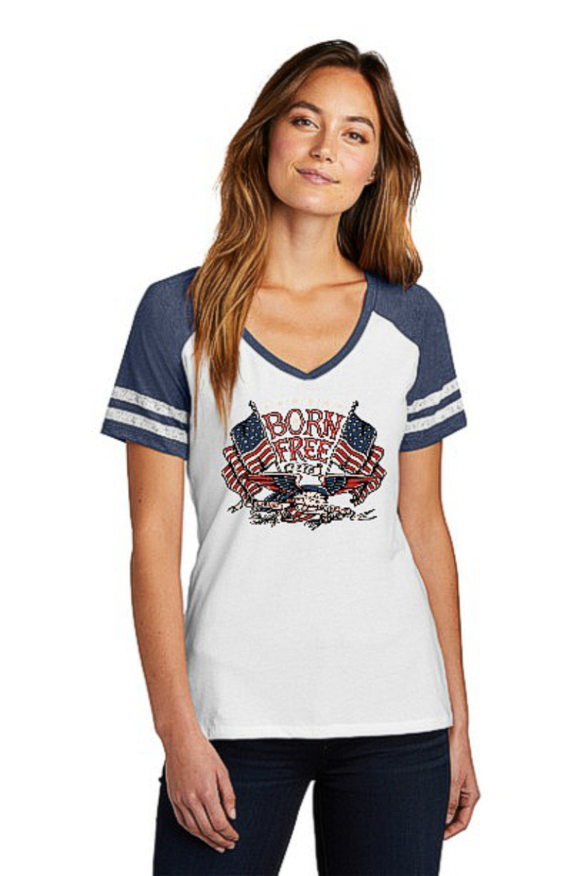 Born Free Patriotic V-Neck