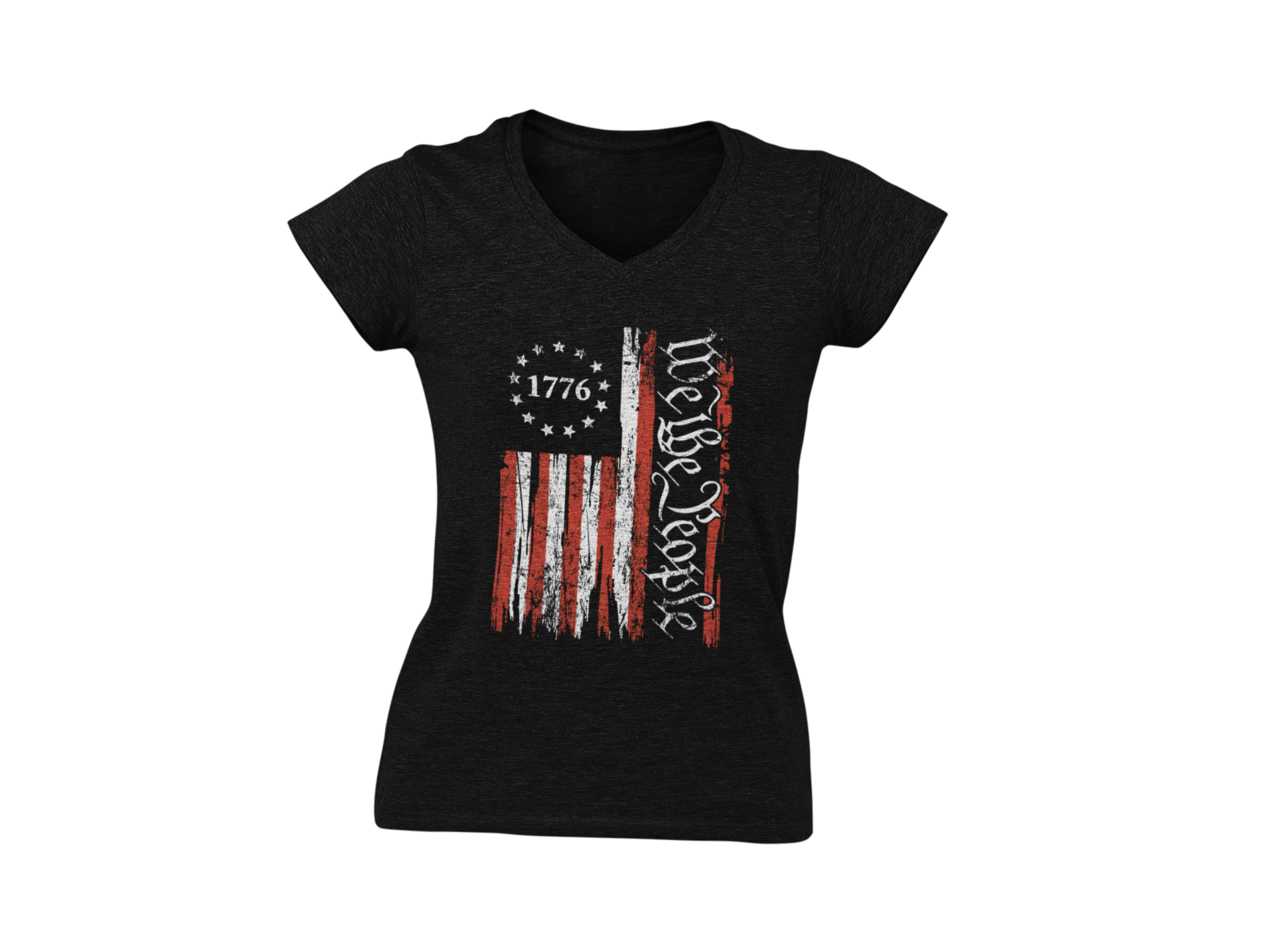 We The People 1776 Ladies V-Neck T-Shirt