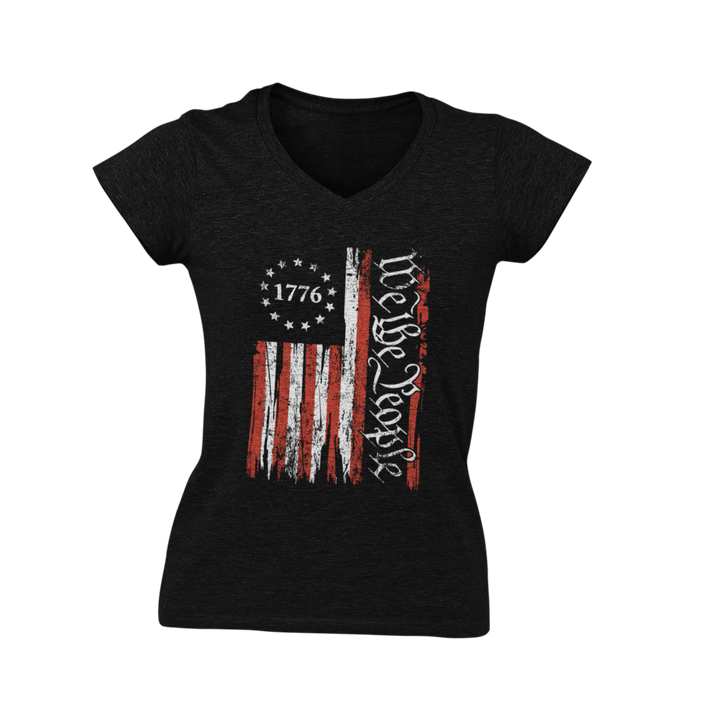 We The People 1776 Ladies V-Neck T-Shirt