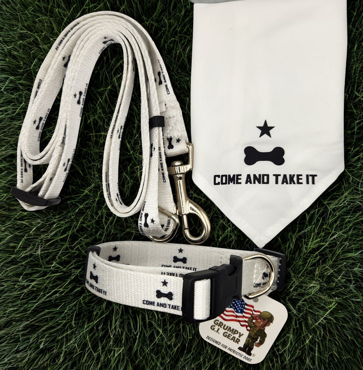 Come and Take It Collar, Leash and Bandana