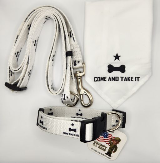 Come and Take It Collar, Leash and Bandana