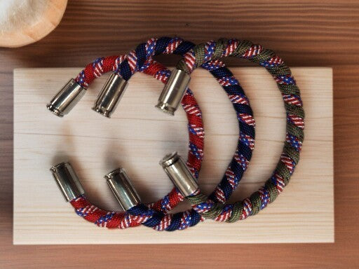 9mm Paracord Copper Bullet Bracelet