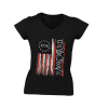 1776 Flag Ladies Patriotic V-Neck - Image 2